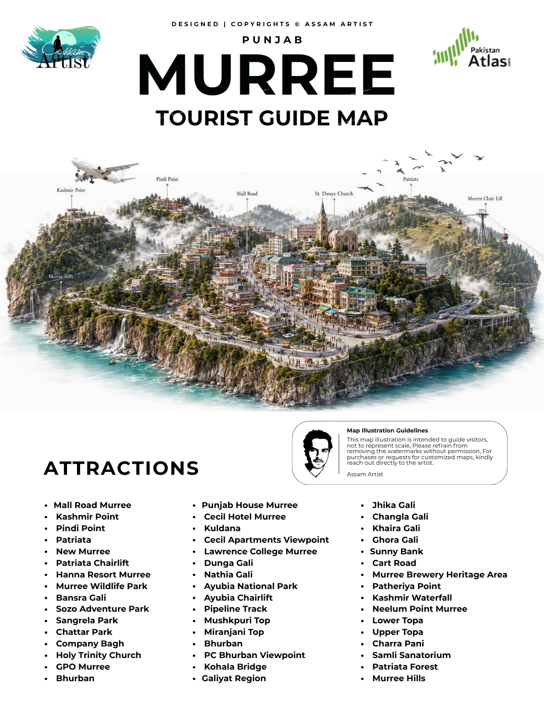 Murree Tourist Guide Map